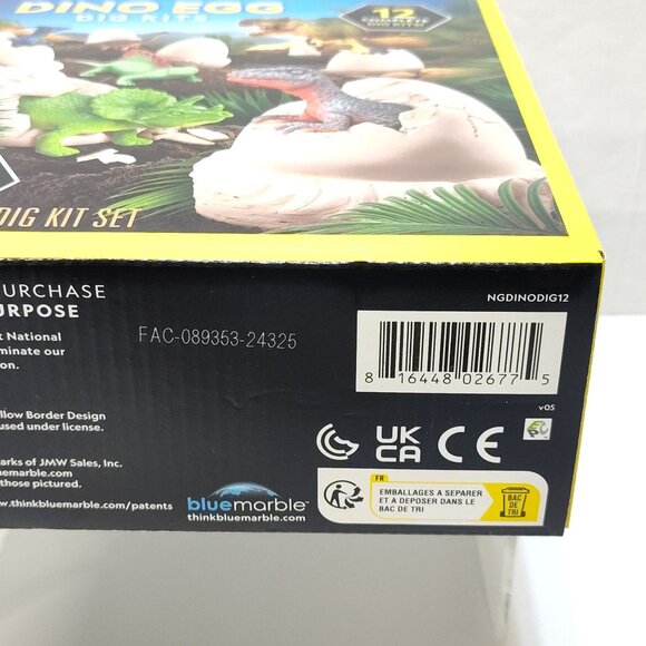 National Geographic Dino Egg Dig Kit Dinosaur Figures Tools Kids Science Toy NIB - Picture 5 of 12